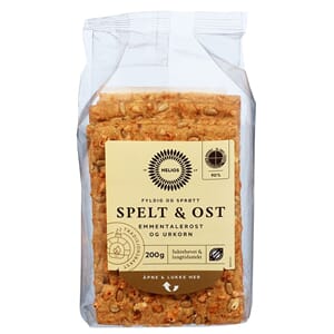 KNEKKEBRØD SPELT&OST ØKOLOGISK HELIOS