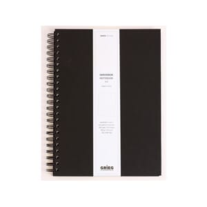 NOTATBOK GRIEG A4 100G 160S LINJER SORT