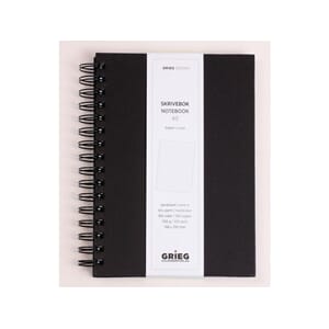 NOTATBOK GRIEG A5 100G 160S LINJER SORT