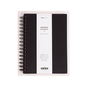 SPIRALBOK GRIEG A5 100G 160S ULINJ SORT