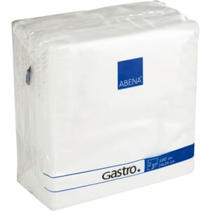 SERVIETT 24X24CM 2 LAGS HVIT (100)