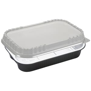 ALUMINIUMSFORM REKT. SORT 1442ML + LOKK SAMPAK (10)