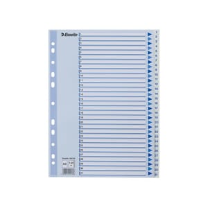 REGISTER ESSELTE A4 PLAST 1-31 BLÅ/HVIT