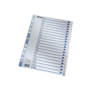 REGISTER ESSELTE A4 PLAST A-Å BLÅ/HVIT