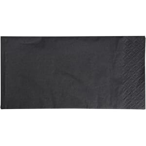 SERVIETT SVART 40X40CM AIRLAID 1/8 FOLD