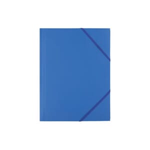 STRIKKMAPPE D.RECT A4 3 KLAFF BLÅ