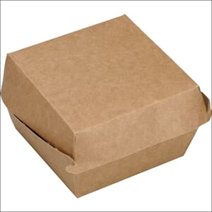 HAMBURGERBOKS 11,5X11,5X7,8CM BRUN(100)