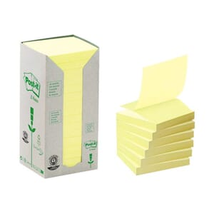 NOTATBLOKK POST-IT ZN 76X76 RES. GUL(16)