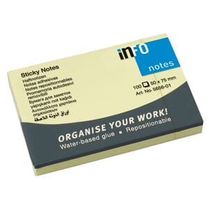 NOTATBLOKK INFO 75X50MM GUL