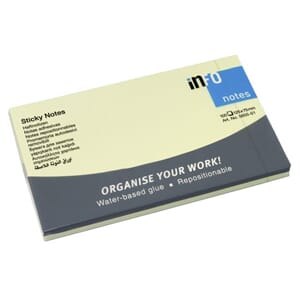 NOTATBLOKK INFO 75X125MM GUL