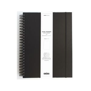 SKISSEBOK GRIEG A4 STÅENDE SORT