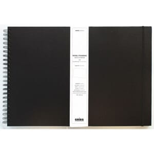 SKISSEBOK GRIEG A3 LIGGENDE SORT