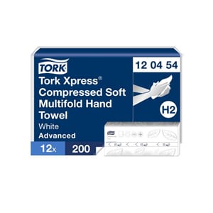 HÅNDTØRK TORK KOMPRIMERT  ADV M-FOLD 2L H2 (2400)