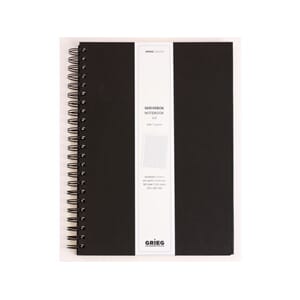 SPIRALBOK GRIEG A4 100G 160S RUTER SORT