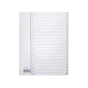 REGISTER A4 PP A-Å M/INDEKSARK HVIT