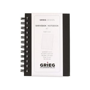 SPIRALBOK GRIEG A7 70G 128S LINJER SORT