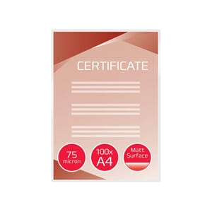 LAMINERINGSLOMME GBC A4 MATT 75MY (100)