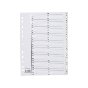 REGISTER A4 PP 1-54 M/INDEKSARK HVIT