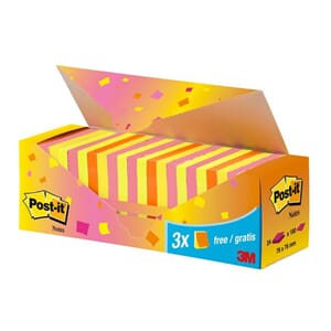 NOTATBLOKK POST-IT 76X76 NEON ASS (24)