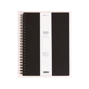 SPIRALBOK GRIEG A4 100G 160S ULINJ SORT