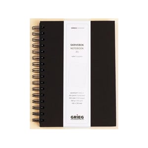 SPIRALBOK GRIEG A5 100G 160S RUTER SORT