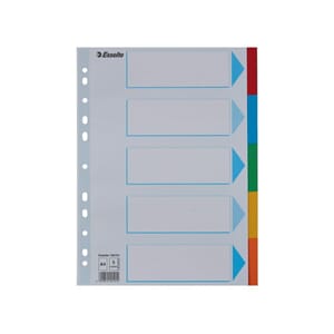 SKILLEBLAD ESSELTE A4 5-DELT KART 5 FRG