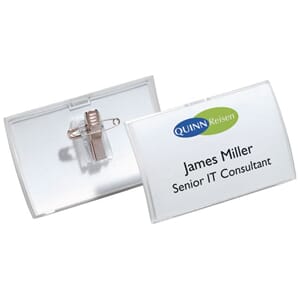 NAVNESKILT DURABLE 54X90MM M/KLIPS (25)