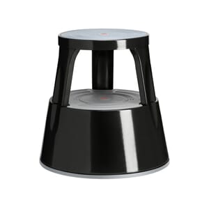 TABURETT TWINCO MED HJUL METALL SORT