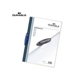 KLEMMAPPE SWINGCLIP A4 30 ARK MØRKBLÅ