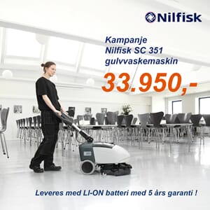 Gulvvaskemaskin Nilfisk Gå Bak Sc351 Batteri