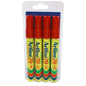 ARTLINE 70 MERKEPENN 4-PAKK BLISTER RØD