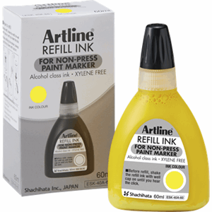 ARTLINE NON-PRESS 437A REFILL INK 60ML YELLOW