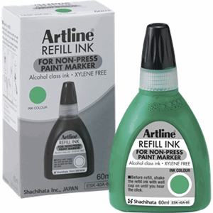 ARTLINE NON-PRESS 437A REFILL INK 60ML GREEN
