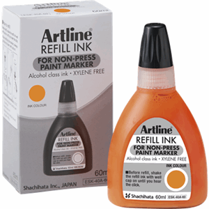 ARTLINE NON-PRESS 437A REFILL INK 60ML ORANGE