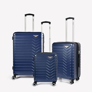 Koffert Nordic Edition 3-sett Navy  ekspanderbar