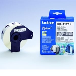 BROTHER RUNDE ETIKETTER Ø12 HVIT (1200)