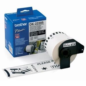 BROTHER TAPERULL I PAPIR LØPENDE LENGDE, 62MM BRED