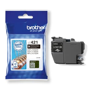 LC421BK BLACK INK CARTRIDGE 200 PAGE