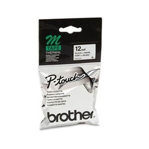 BROTHER TAPE M-K231 TAPE 12MM BLACK/WHITE