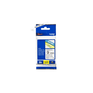 BROTHER TZE TAPE 9MMX8M BLACK/WHITE
