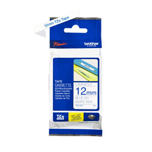 BROTHER TZE TAPE 12MMX8M BLUE/WHITE
