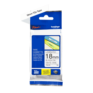 BROTHER TZE TAPE 18MMX8M BLACK/WHITE