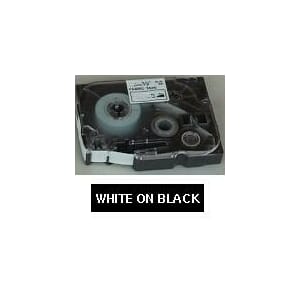 BROTHER TZE TAPE 12MMX8M WHITE/BLACK