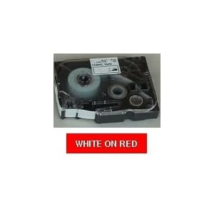 BROTHER TZE TAPE 12MMX8M WHITE/RED