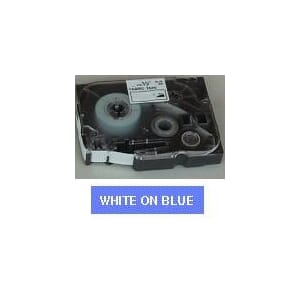 BROTHER TZE TAPE 24MMX8M WHITE/BLUE