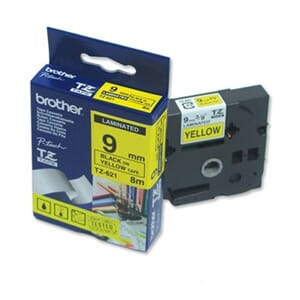BROTHER TZE TAPE 9MMX8M BLACK/YELLOW