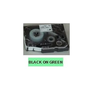 BROTHER TZE TAPE 24MMX8M BLACK/GREEN