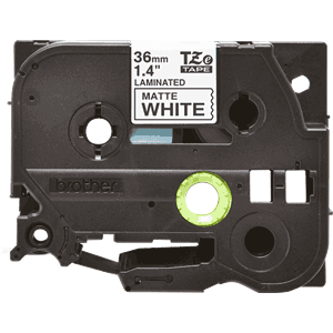 BROTHER TZE TAPE 36MM BLACK/WHITE MAT