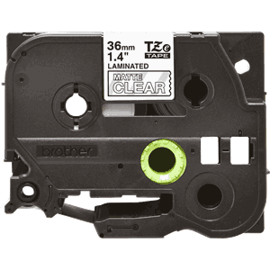 BROTHER TZE TAPE 36MM WHITE/CLEAR MAT