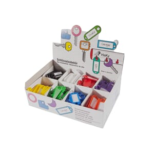 BÜNGERS NØKKELBRIKKER 200 STK I DISPLAY ASSORTERTE FARGER